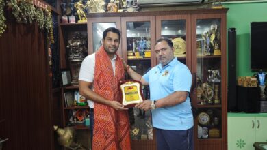 Photo of Shooting Coach and Player Raman Rao Honored