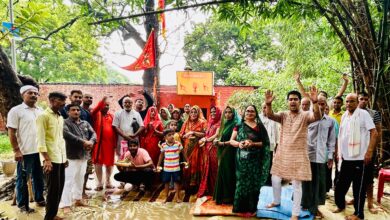 Photo of खटौरा गाँव मे हनुमान मंदिर नव निर्माण हेतु सुन्दर काण्ड पाठ के साथ किया गया भूमिपूजन