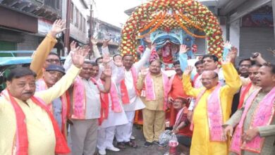 Photo of श्री कृष्ण की नगरी में हर उत्सव मनाया जाता है धूमधाम से, नगर में निकली भव्य गणेश शोभायात्रा