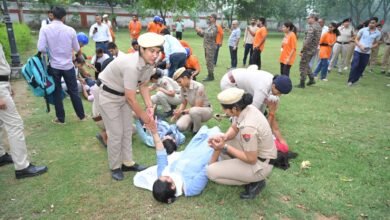 Photo of जिला प्रशासन की ओर से रेवाड़ी में चार स्थान पर हुआ नागरिक सुरक्षा अभ्यास