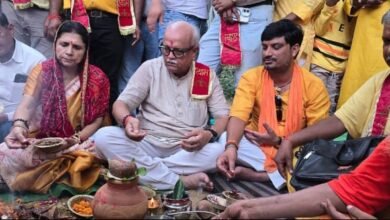 Photo of छिबरामऊ: भाजपा विधायक अर्चना पाण्डेय ने किया खाटू श्याम मंदिर निर्माण का भूमिपूजन।