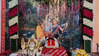 Photo of मां कात्यायनी शक्तिपीठ पर आचार्य नरेश चंद शास्त्री ने श्रीशिव चरित्र गाथा के अंतर्गत भगवान शंकर पार्वती विवाह प्रसंग