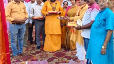 Photo of रामलीला मैदान में भूमि पूजन, 23 अगस्त से होगी श्रीराम कथा का शुभारंभ