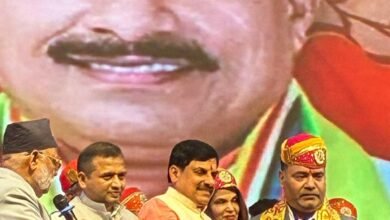 Photo of Amit Swami awarded by the Chief Minister of Madhya Pradesh Dr Mohan Yadav 