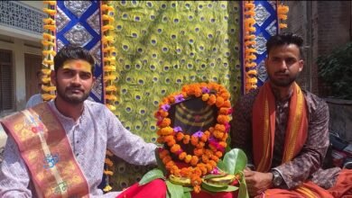 Photo of शनिदेव के जन्म दिवस पर मां कात्यायनी शक्तिपीठ दिलेरगंज शाहाबाद भक्त बन्धुओं ने शनिशिला स्थापित कर और विशाल भंडारे का आयोजन