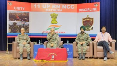 Photo of 25 मई 2026 को 11 यूपी बटालियन एनसीसी, मथुरा में चल रहे संयुक्त वार्षिक प्रशिक्षण शिविर (CATC-39) के द्वितीय दिवस का कार्यक्रम कैंप कर्नल विक्रांत त्यागी के निर्देशन में विधिवत रूप से प्रारम्भ