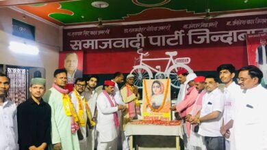 Photo of सपा ने मनाई राजमाता अहिल्याबाई होल्कर की जयंती,चित्र पर पुष्पांजलि अर्पित कर किया याद